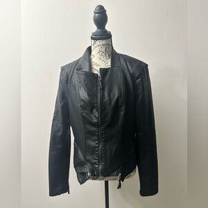 Blank NYC Sleek Biker Black Faux Leather Jacket